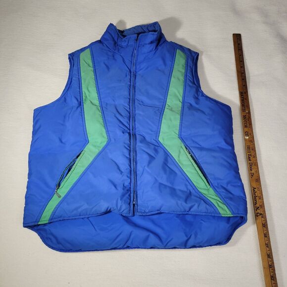 Vintage Woolrich Vest Jacket Mens Size XL Blue Gorpcore Sleeveless Broken Zipper - Picture 6 of 14